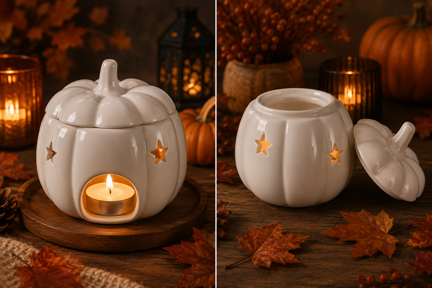 White Pumpkin Oil Burner/Wax Warmer