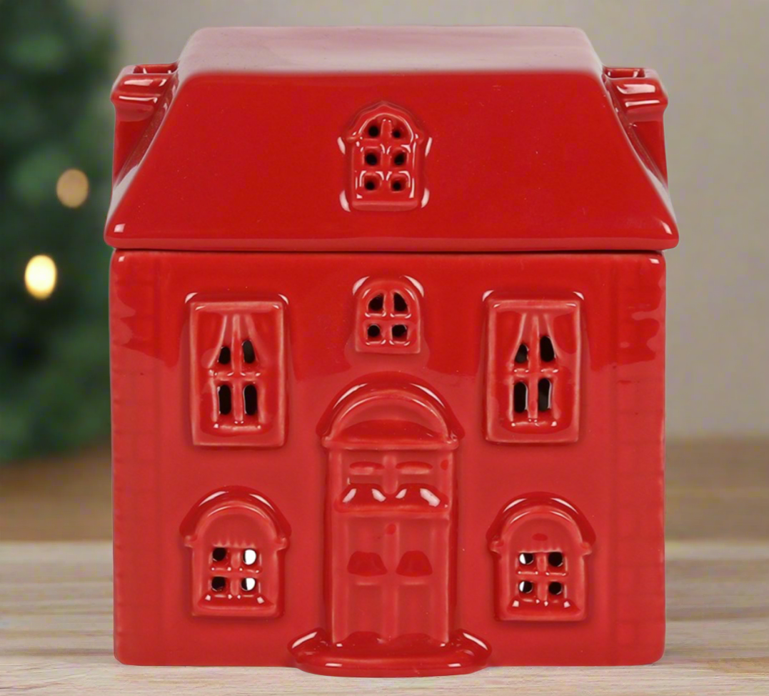 Ceramic Red House Oil Burner/Wax Warmer
