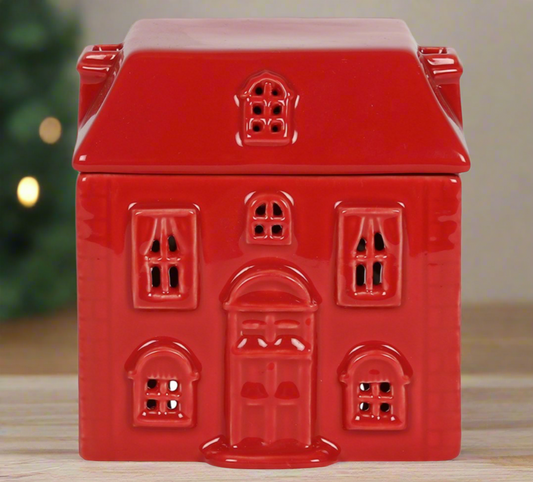 Ceramic Red House Oil Burner/Wax Warmer