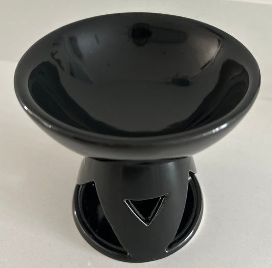 Geometric Black Gloss Oil Burner/Wax Warmer