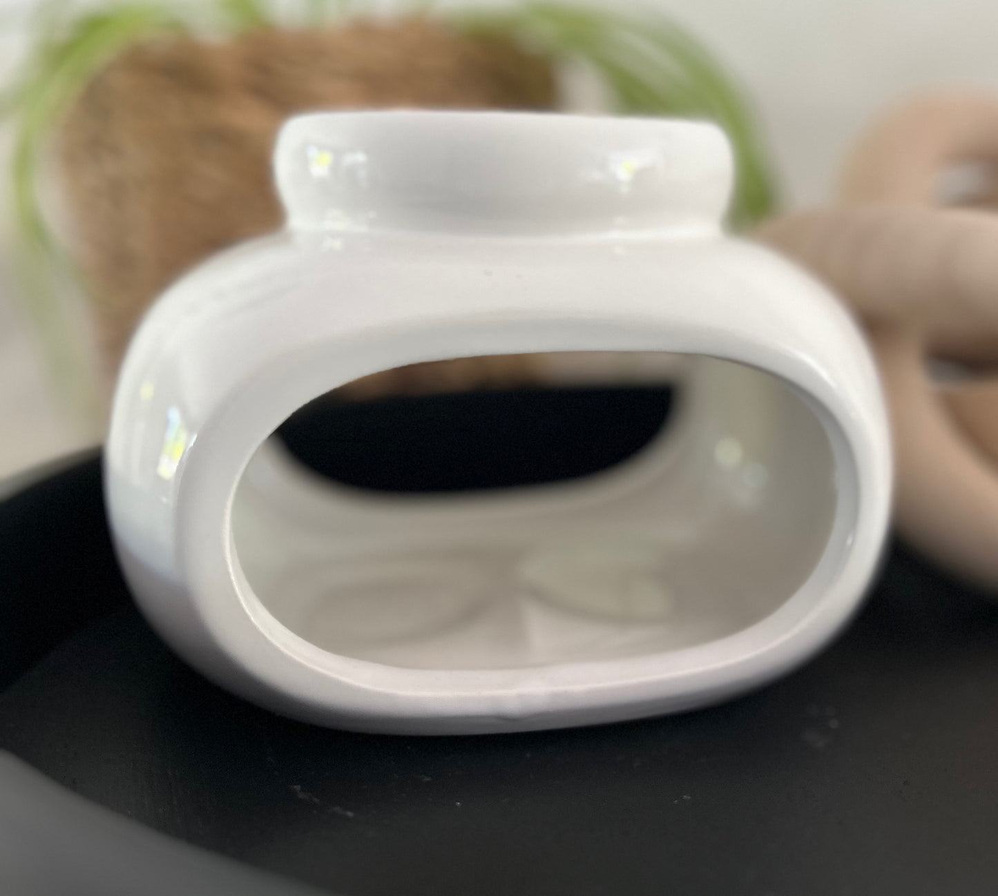 Off White Double Oil Burner/Wax Warmer