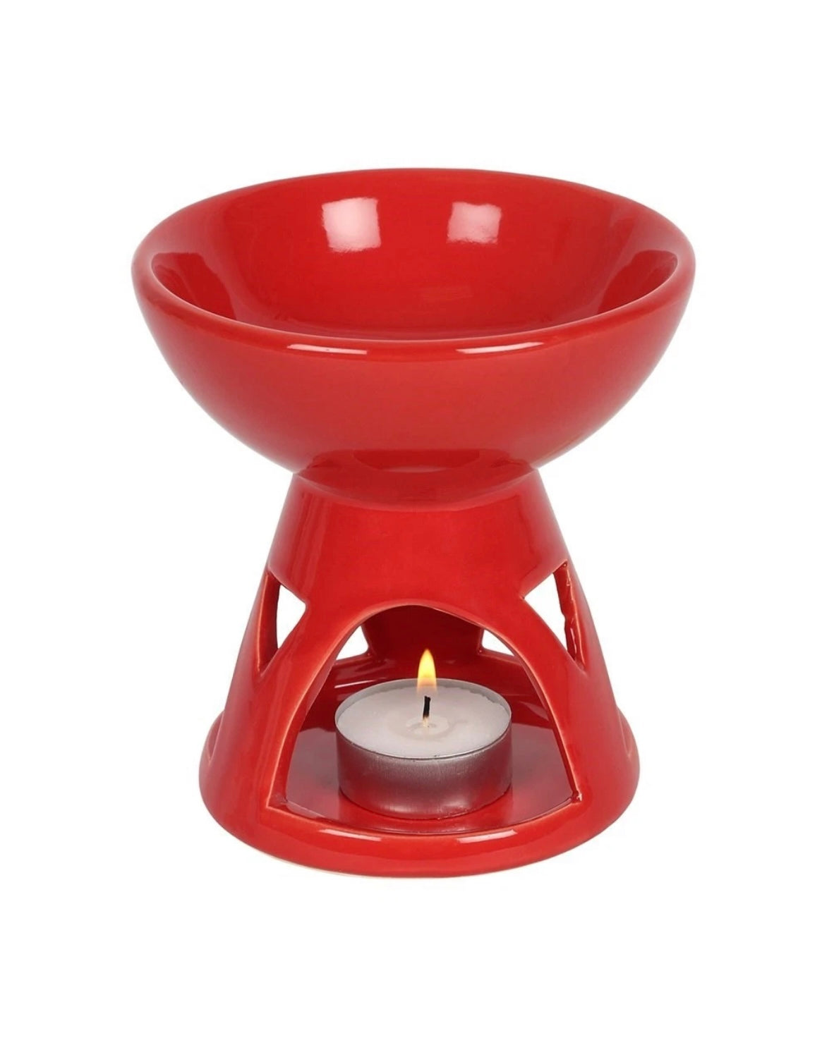 Geometric Black or Red Gloss Oil Burner/Wax Warmer