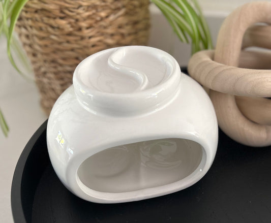 Off White Double Oil Burner/Wax Warmer