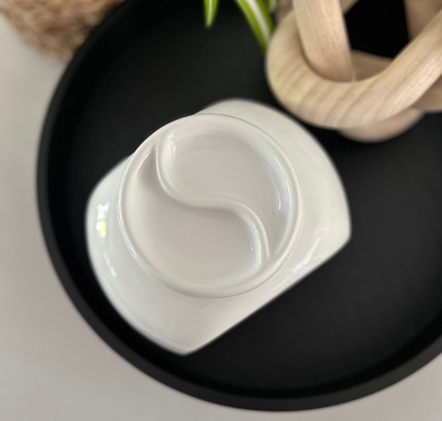 Off White Double Oil Burner/Wax Warmer
