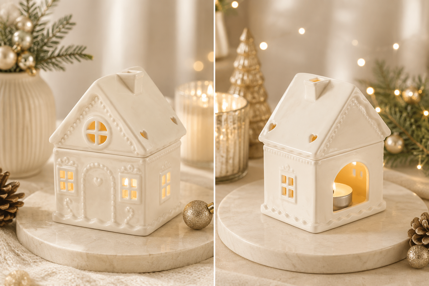 White Gingerbread House Oil Burner/Wax Warmer